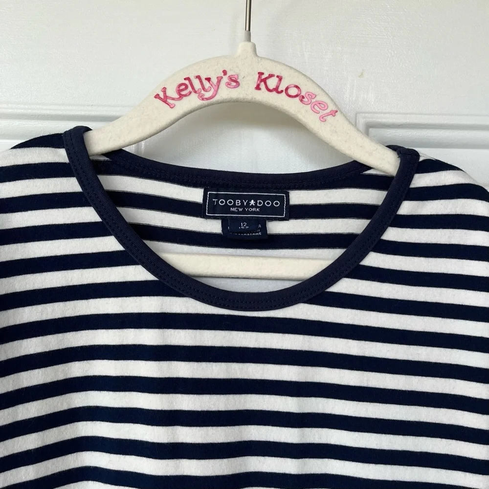 •Toobydoo• Girls Long Sleeve Striped Knit Dress - Size 12